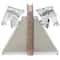 9" Clear Glass Horse Head Decorative Bookends with Pyramid Bases, 2ct.